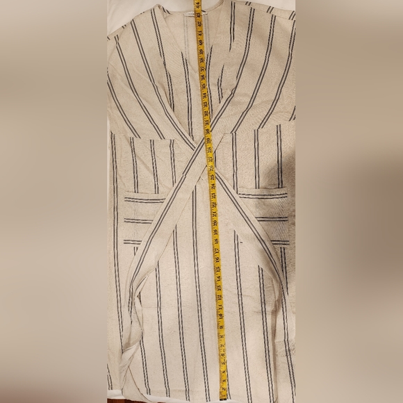 Blu Pepper striped midi wrap dress size M - Picture 11 of 14